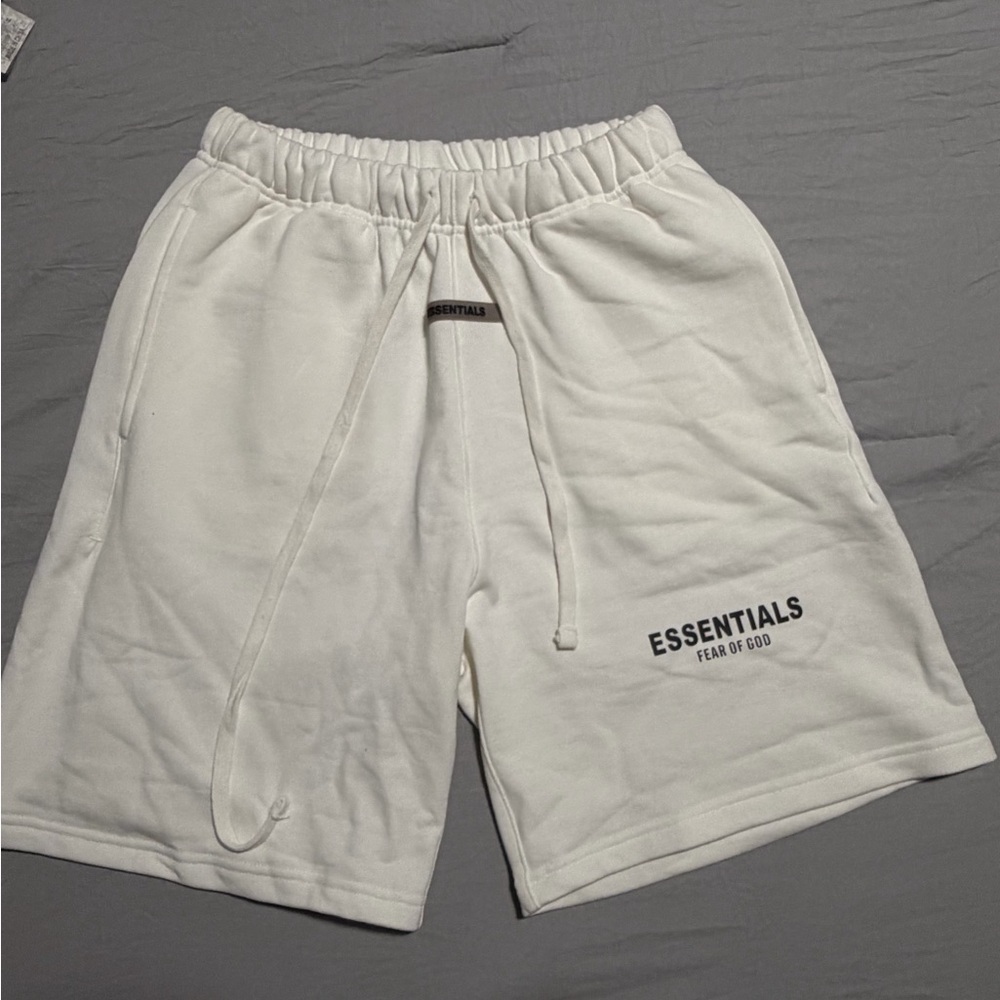 Fear of God Essentials White Athletic Shorts